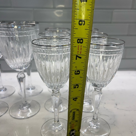 Waterford Marquis Crystal Hanover Platinum Wine Glasses / 4 Red Wine / 6 White - Picture 4 of 14